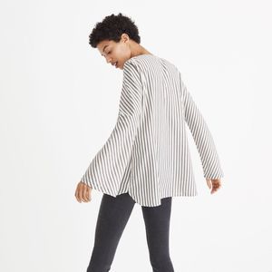 MADEWELL| Stripe Flare Sleeve Shirt